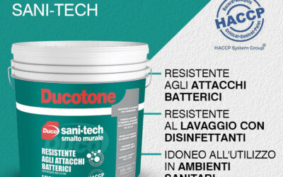 SANITECH lo Smalto murale HACCP resistente ai batteri