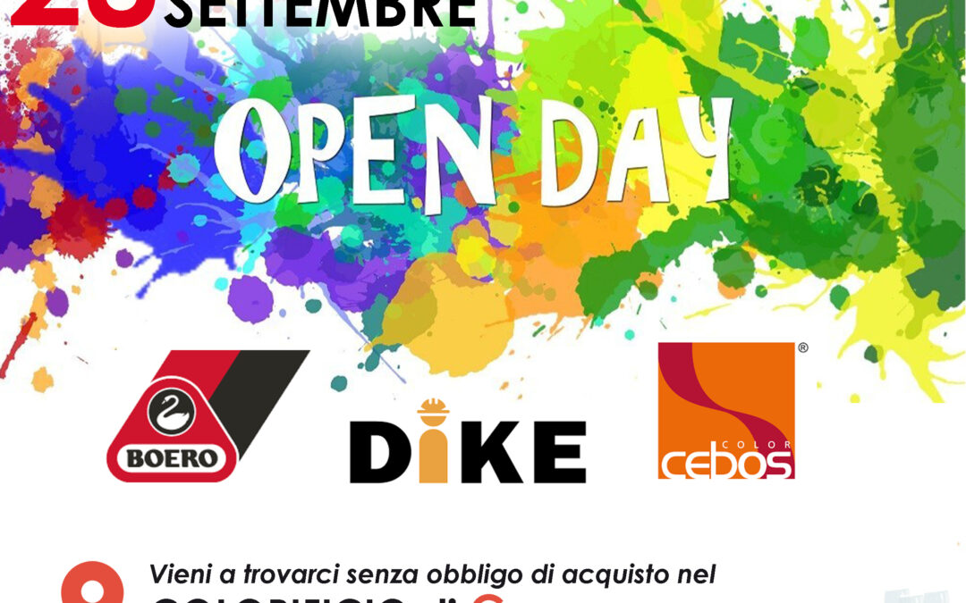 28 settembre – Open Day BOERO, DIKE e CEBOS in colorificio a Como