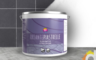 Scopri il Rasante Geopaint, ideale per coprire integralmente le pareti di piastrelle