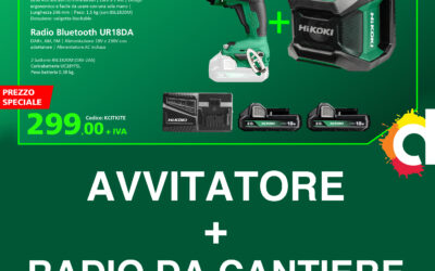PROMO Kit Avvitatore per Cartongesso + Radio Bluetooth